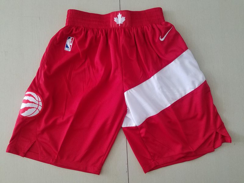 Men 2019 NBA Nike Toronto Raptors red shorts->carolina hurricanes->NHL Jersey